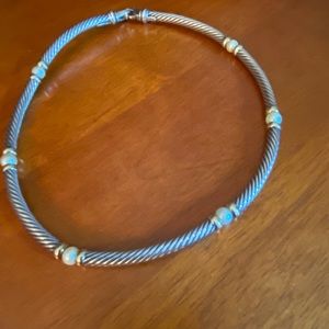 David Yurman Hampton Pearl Cable Chocker necklace